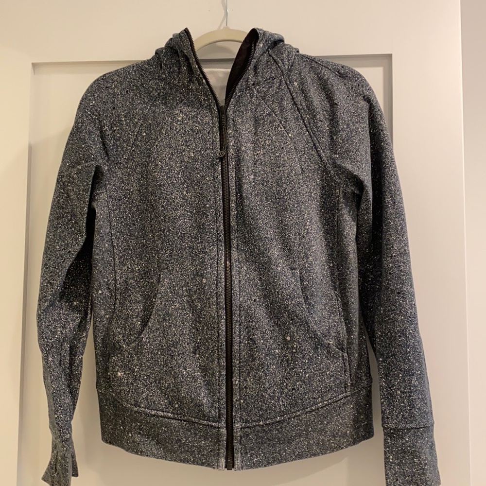 Lululemon speckled, scuba zip, hoodie
